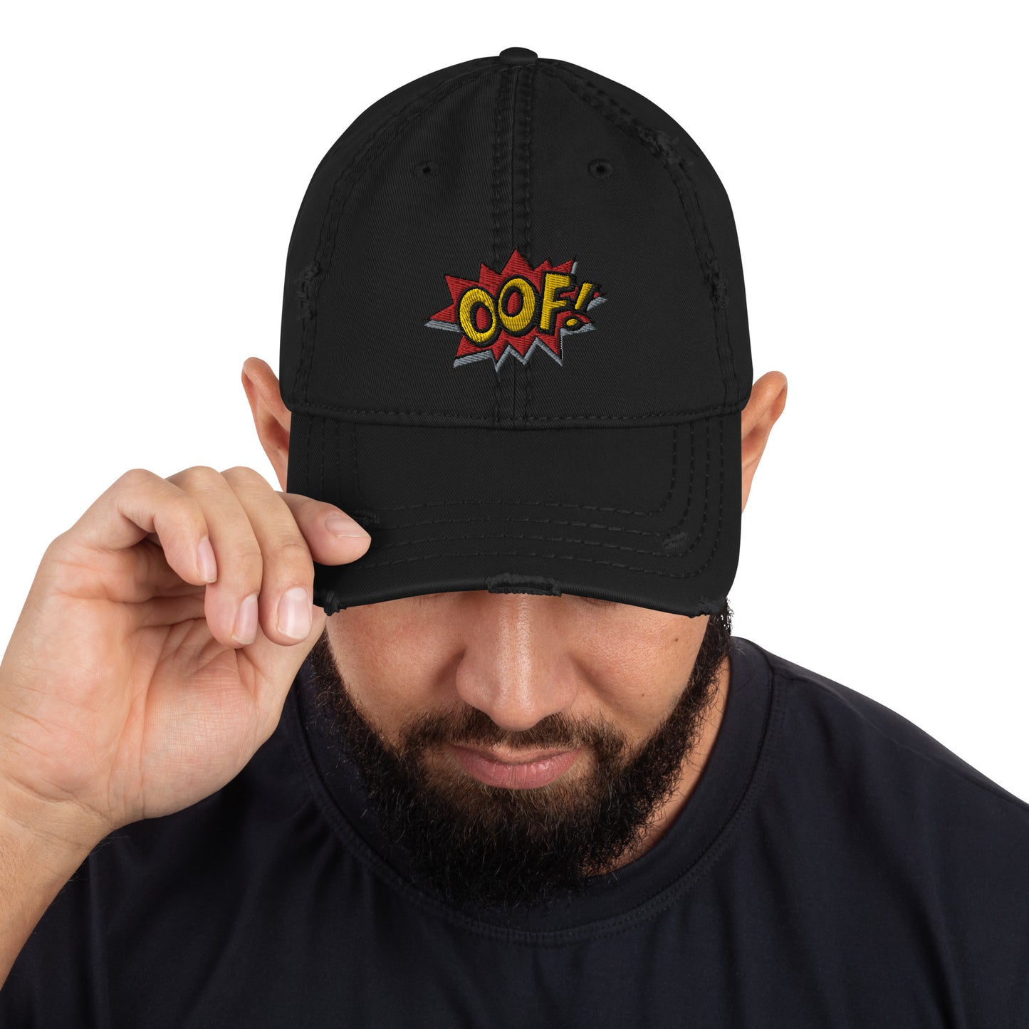 OOF! - Official Logo  Embroidered Distressed Hat (4 colors)