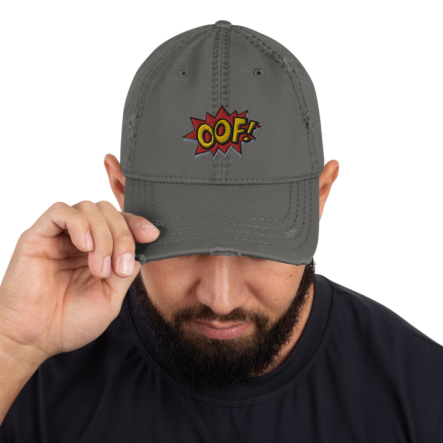 OOF! - Official Logo  Embroidered Distressed Hat (4 colors)